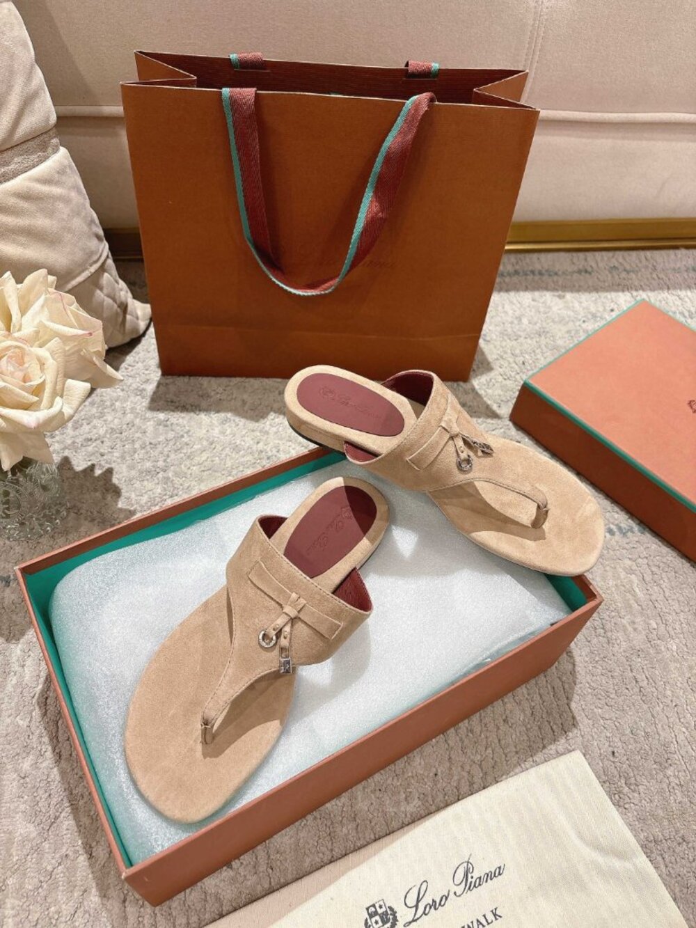 Loro Piana Ida Thong Flat Sandals